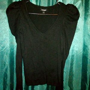 Black top puff sleeve